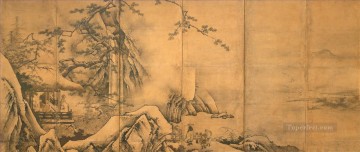 the four accomplishments met Kano Motonobu Japanese Oil Paintings